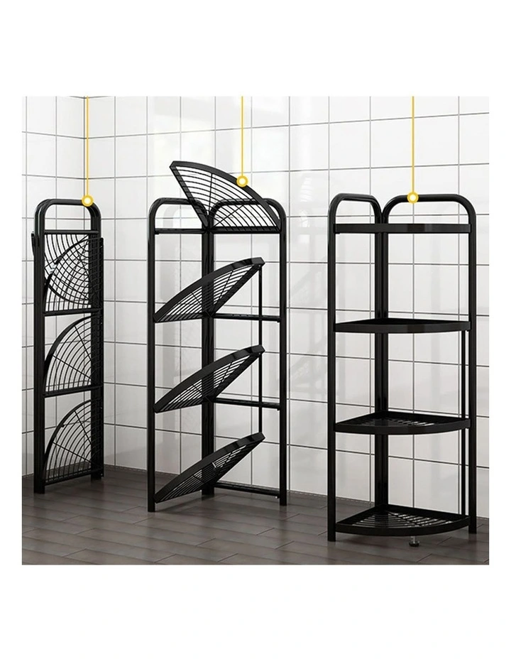 SOGA 2 Pack 4-Tier Triangular Corner Storage Racks image 4