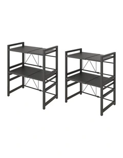 SOGA 2-Tier Kitchen Dish Drying Rack - Black
