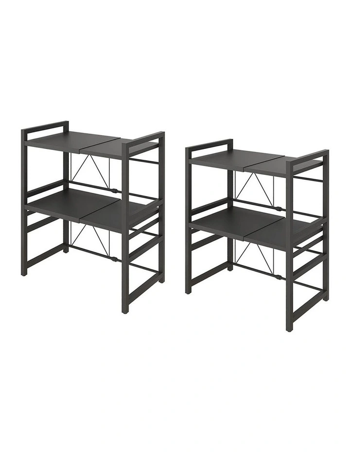 SOGA 2-Tier Kitchen Dish Drying Rack - Black image 1