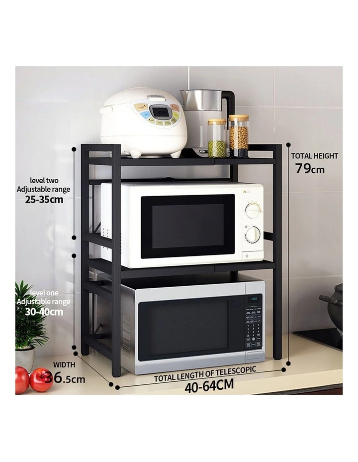SOGA 2-Tier Kitchen Dish Drying Rack - Black image 2