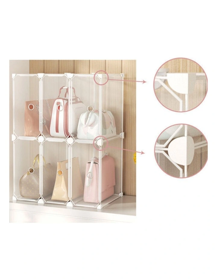 SOGA Bag Storage Organiser 3 Tier PP Plastic image 3