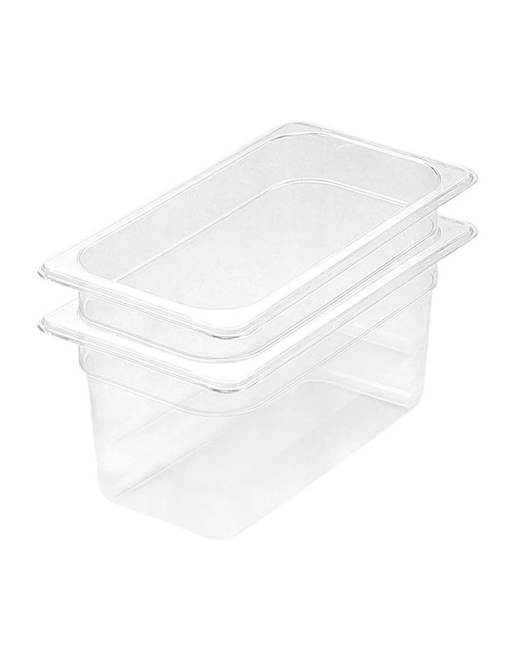 SOGA 150mm Clear Gastronorm GN Pan 1/3 Food Tray Storage Bundle of 2 image 1