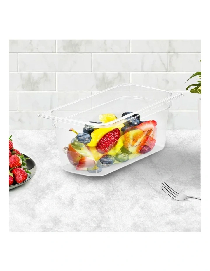 SOGA 150mm Clear Gastronorm GN Pan 1/3 Food Tray Storage Bundle of 2 image 2