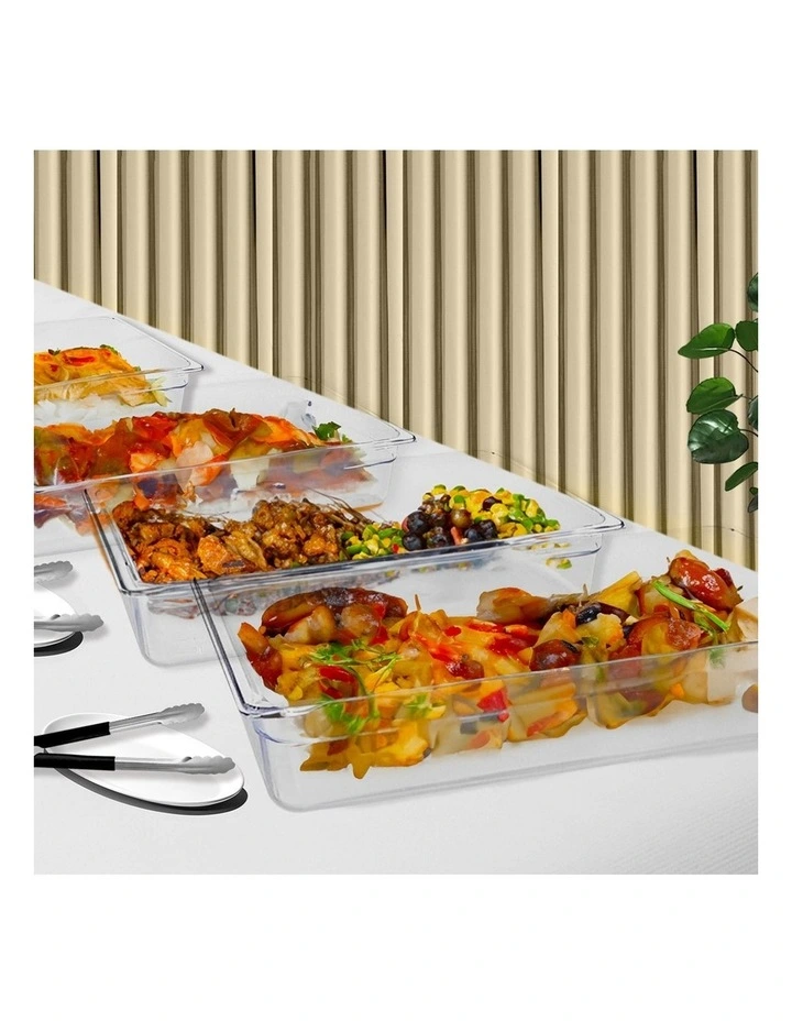 SOGA 150mm Clear Gastronorm GN Pan 1/3 Food Tray Storage Bundle of 2 image 6