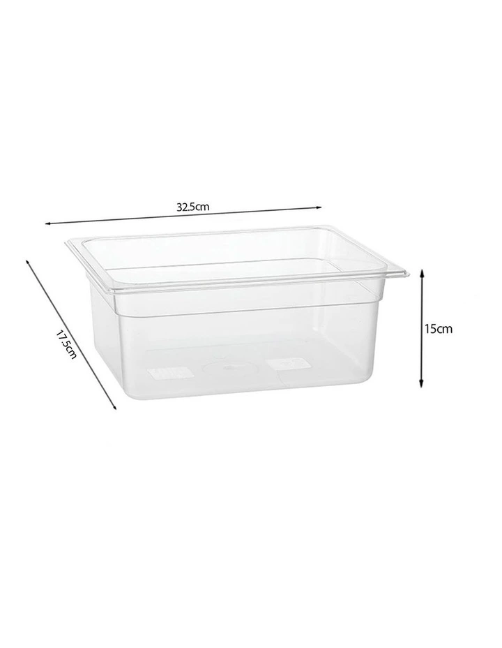 SOGA 150mm Clear Gastronorm GN Pan 1/3 Food Tray Storage Bundle of 2 image 7