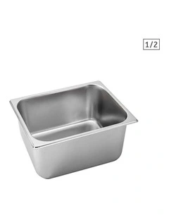 SOGA Gastronorm GN Pan 1/2 Stainless Steel Tray 20cm Deep