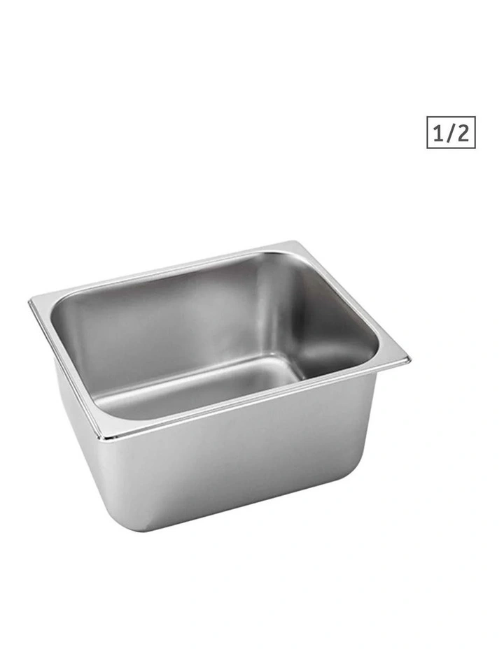 SOGA Gastronorm GN Pan 1/2 Stainless Steel Tray 20cm Deep image 1