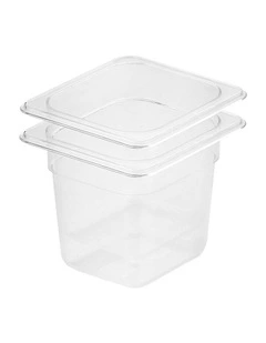SOGA 150mm Clear Gastronorm GN Pan 1/6 Food Tray Storage
