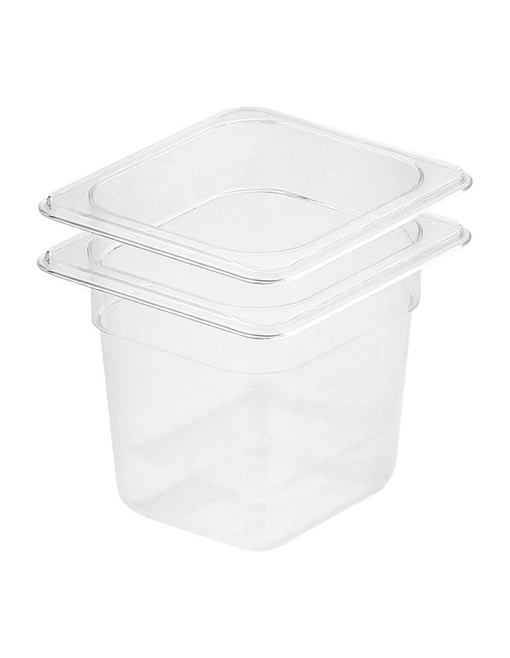 SOGA 150mm Clear Gastronorm GN Pan 1/6 Food Tray Storage image 1