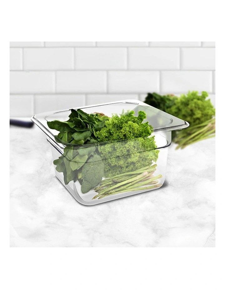 SOGA 150mm Clear Gastronorm GN Pan 1/6 Food Tray Storage image 2