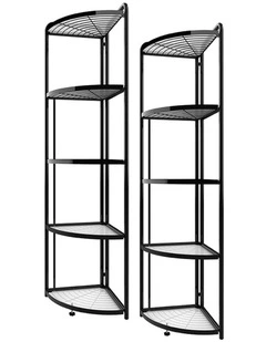 SOGA 2 Pack 5-Tier Triangular Corner Storage Racks