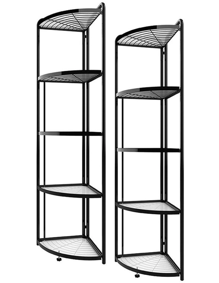 SOGA 2 Pack 5-Tier Triangular Corner Storage Racks image 1
