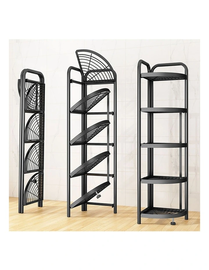 SOGA 2 Pack 5-Tier Triangular Corner Storage Racks image 4