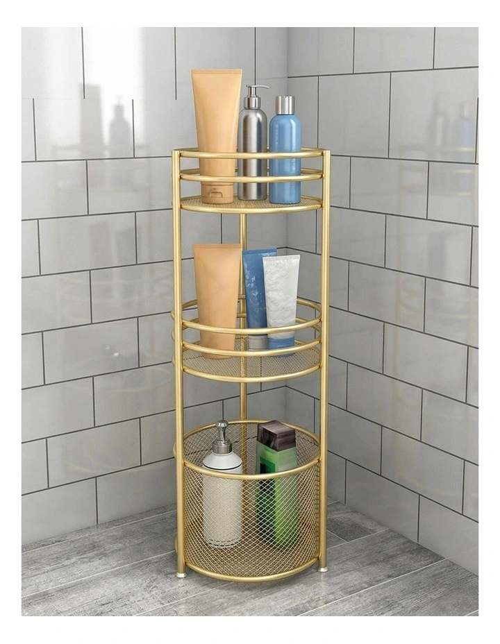 SOGA 3 Tier Freestanding Bathroom Storage Shelf with Basket image 3