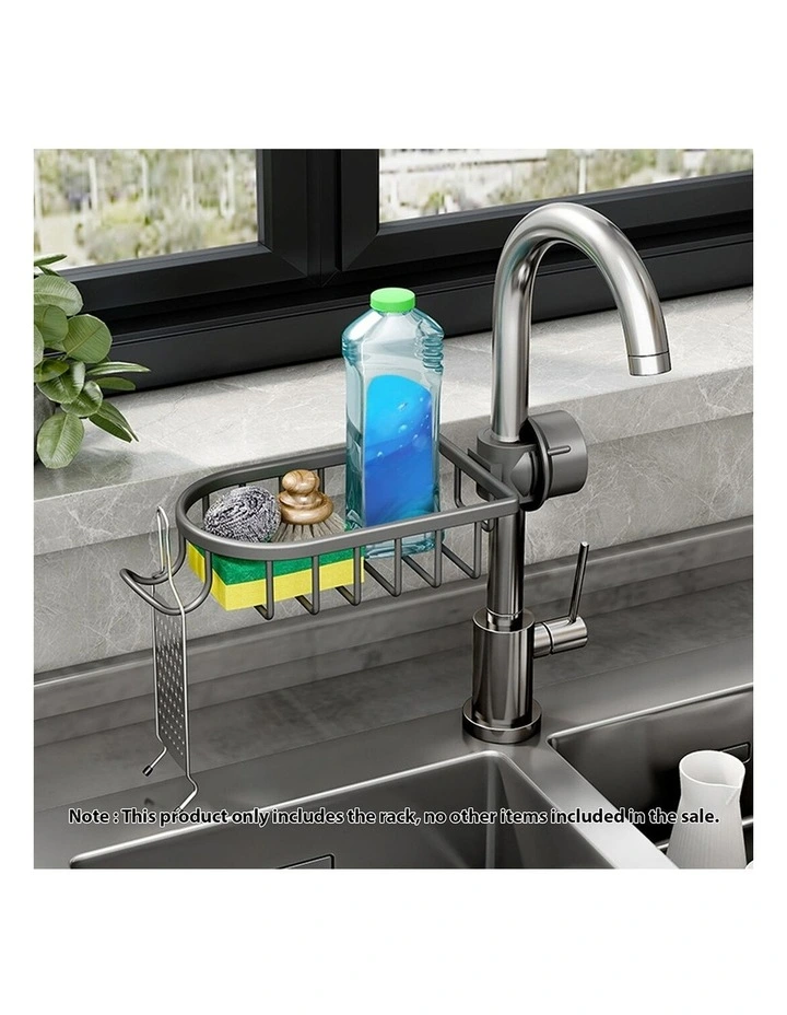 SOGA Sink Caddy 29cm Dark Grey Aluminium image 7