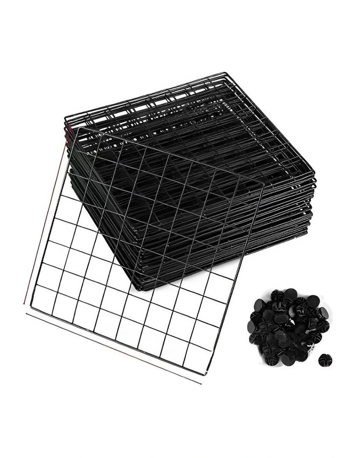 SOGA 2X Black Portable 8-Cube Storage Organiser Foldable DIY Modular Grid Space image 3