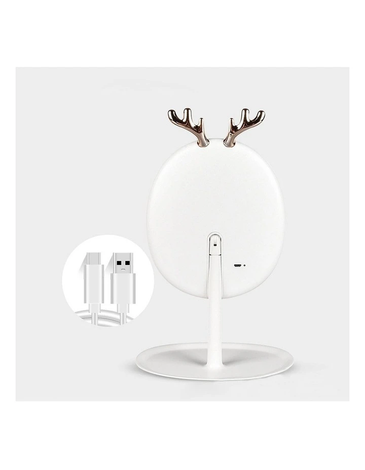 SOGA 2X White Antler LED Makeup Mirror Tabletop Vanity image 5