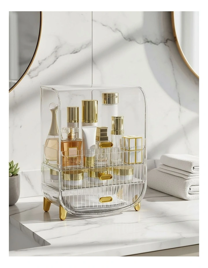 SOGA 2X 3 Tier Clear Makeup & Perfume Storage Organiser image 3