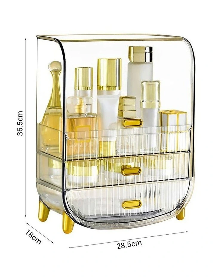 SOGA 2X 3 Tier Clear Makeup & Perfume Storage Organiser image 5