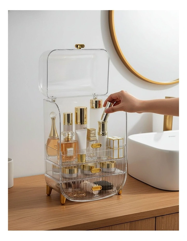 SOGA 2X 3 Tier Clear Makeup & Perfume Storage Organiser image 6