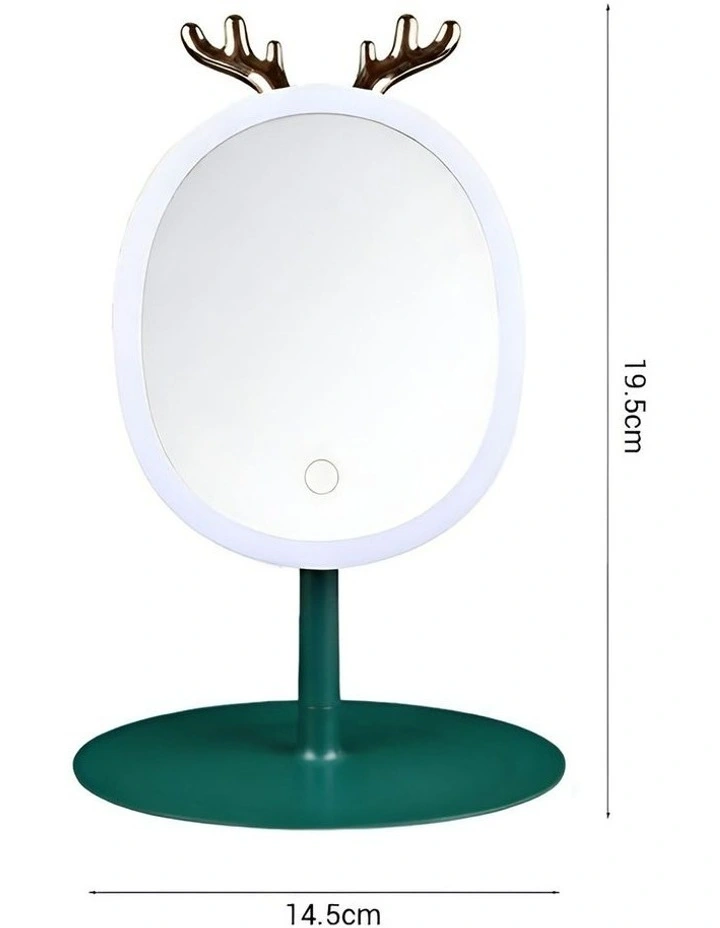 SOGA 2X Green Antler LED Makeup Mirror Tabletop Vanity image 3
