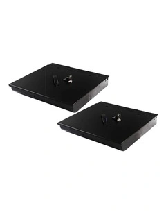 SOGA 2X Black Cash Tray with Lockable Lid for 4 Bills & 8 Coins