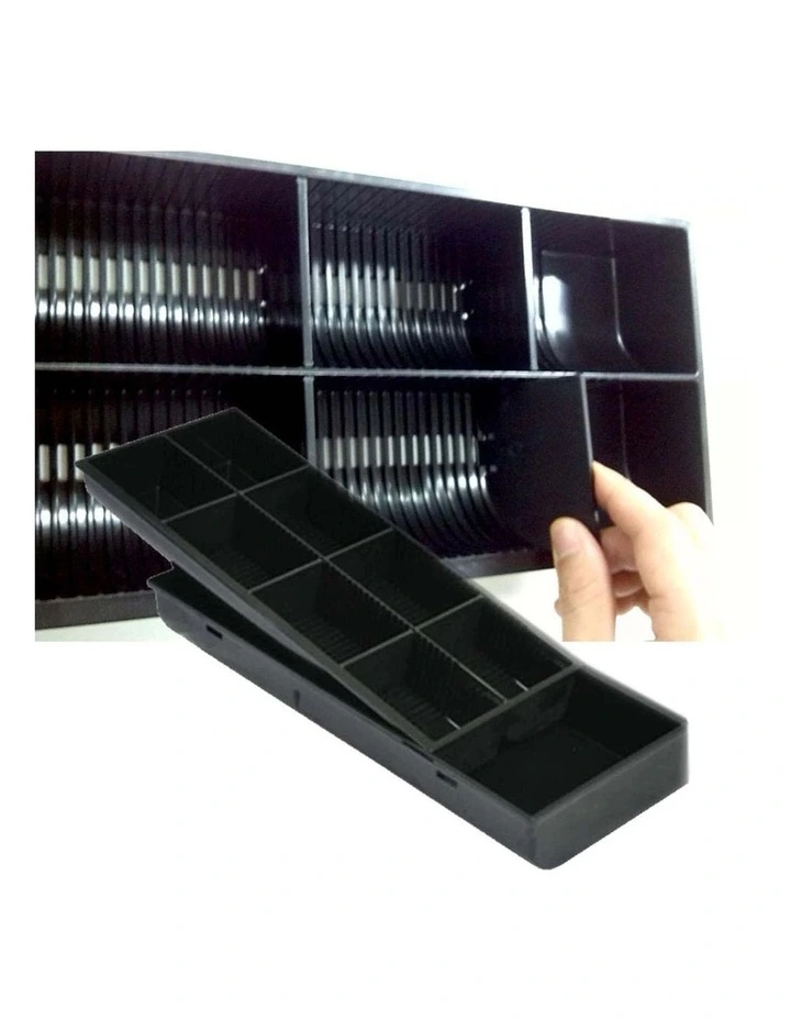 SOGA 2X Black Cash Tray with Lockable Lid for 4 Bills & 8 Coins image 3