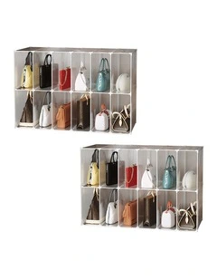 SOGA 2X 12 Cube Foldable Bag Storage Shelf Organiser Cabinet
