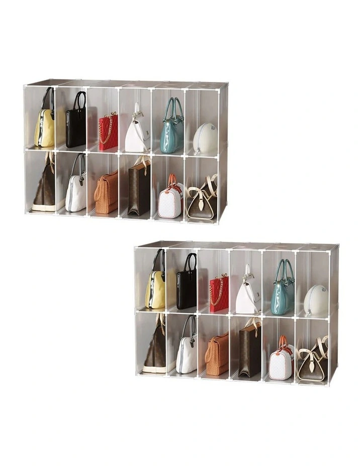 SOGA 2X 12 Cube Foldable Bag Storage Shelf Organiser Cabinet image 1