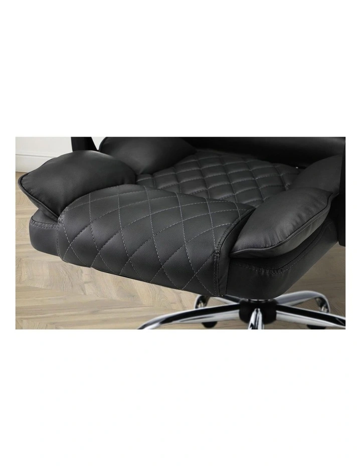 Oikiture Massage Office Chair Recliner PU Leather Black image 7