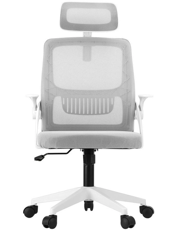 Oikiture Mesh Office Chair Fabric White image 2