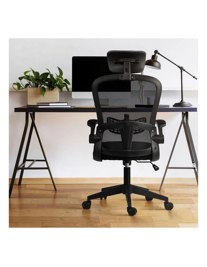 Oikiture Mesh Office Chair Fabric Black image 4