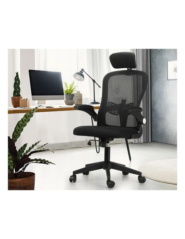 Oikiture Mesh Office Chair Fabric Black image 5