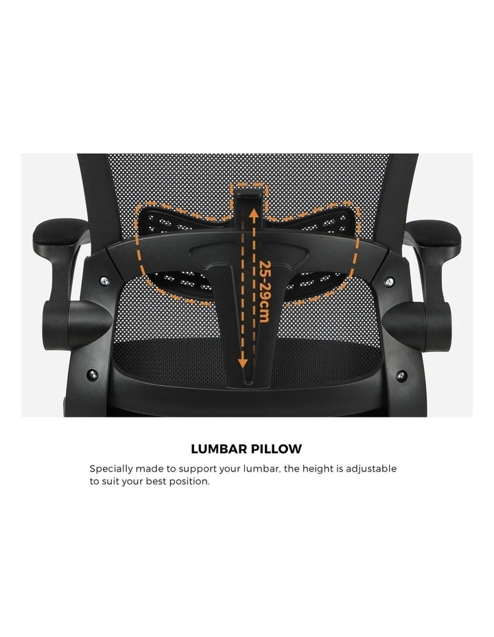 Oikiture Mesh Office Chair Fabric Black image 7
