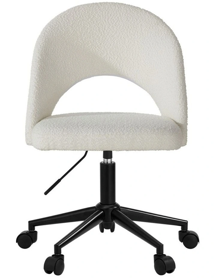 Oikiture High Back Hollow Armless Home Office Chair Boucle image 7