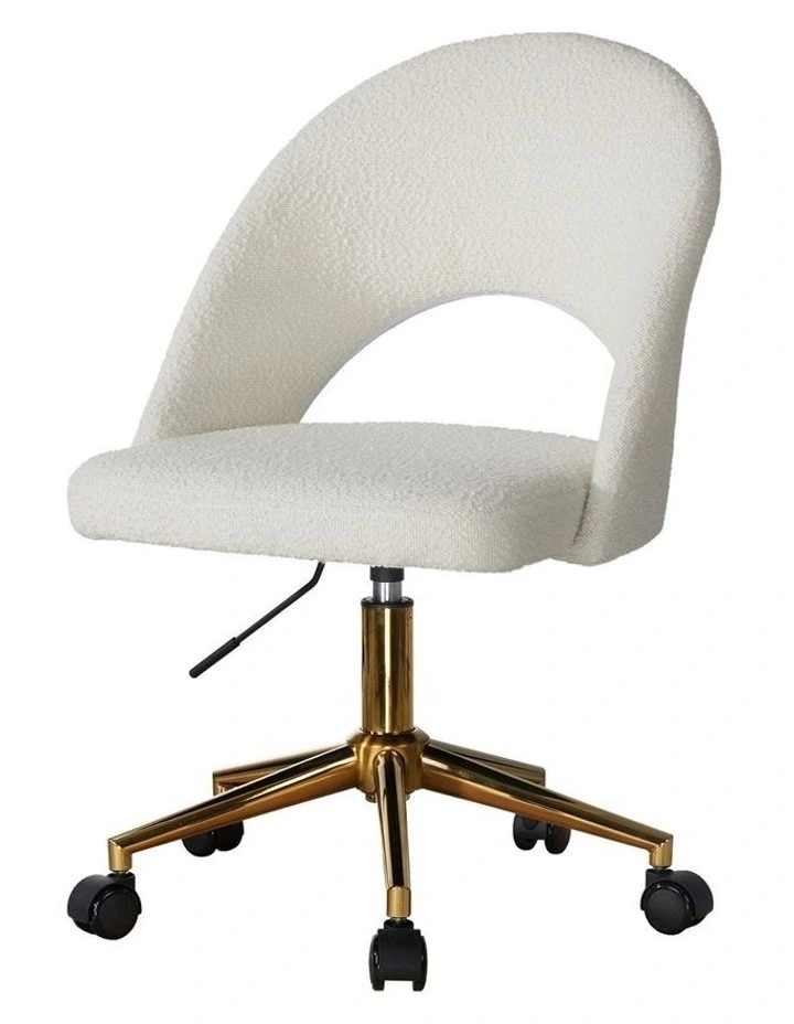 Oikiture High Back Hollow Armless Home Office Chair Boucle image 1