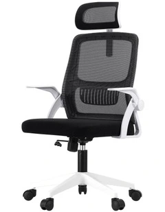 Oikiture Mesh Office Chair Fabric White&black