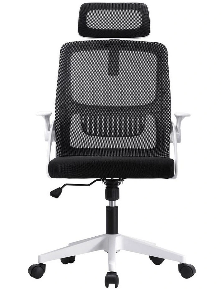 Oikiture Mesh Office Chair Fabric White&black image 2