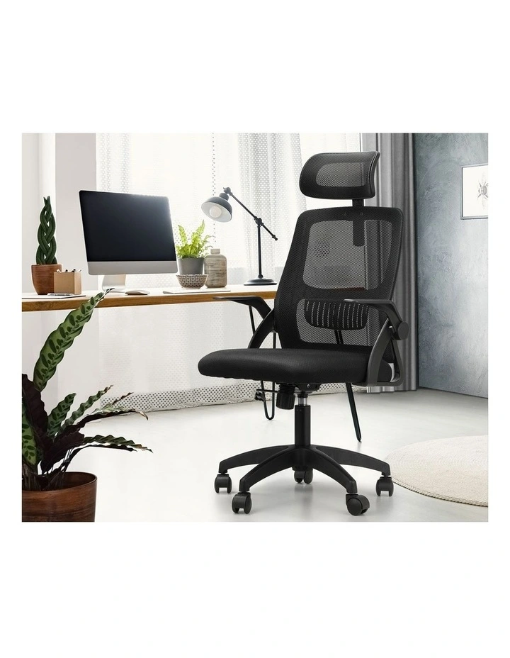 Oikiture Mesh Office Chair Fabric Black image 5