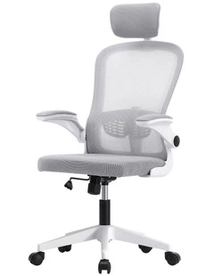 Oikiture Mesh Office Chair Fabric White