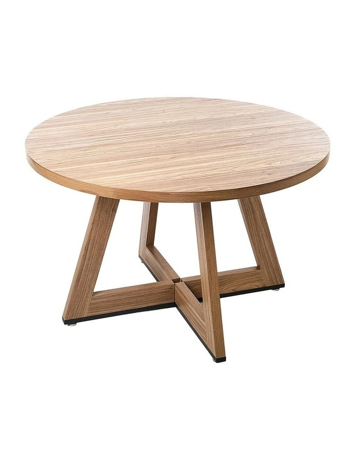 Oikiture 120cm Round Dining Table Wooden Kitchen Furniture image 1