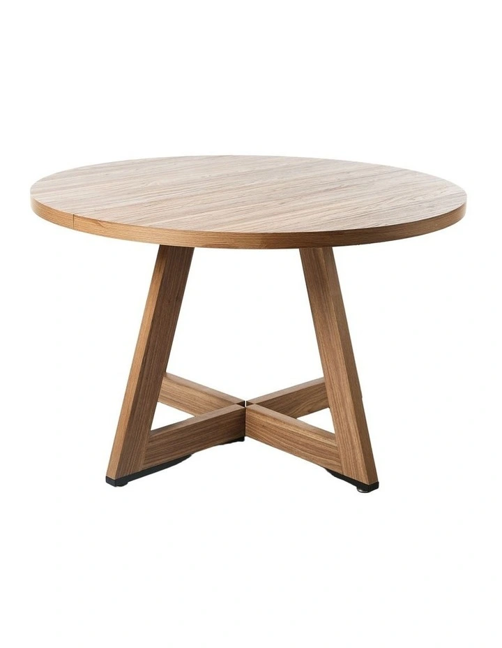Oikiture 120cm Round Dining Table Wooden Kitchen Furniture image 2