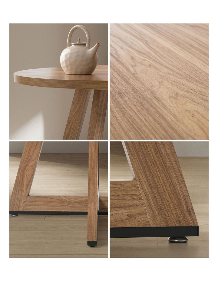 Oikiture 120cm Round Dining Table Wooden Kitchen Furniture image 6