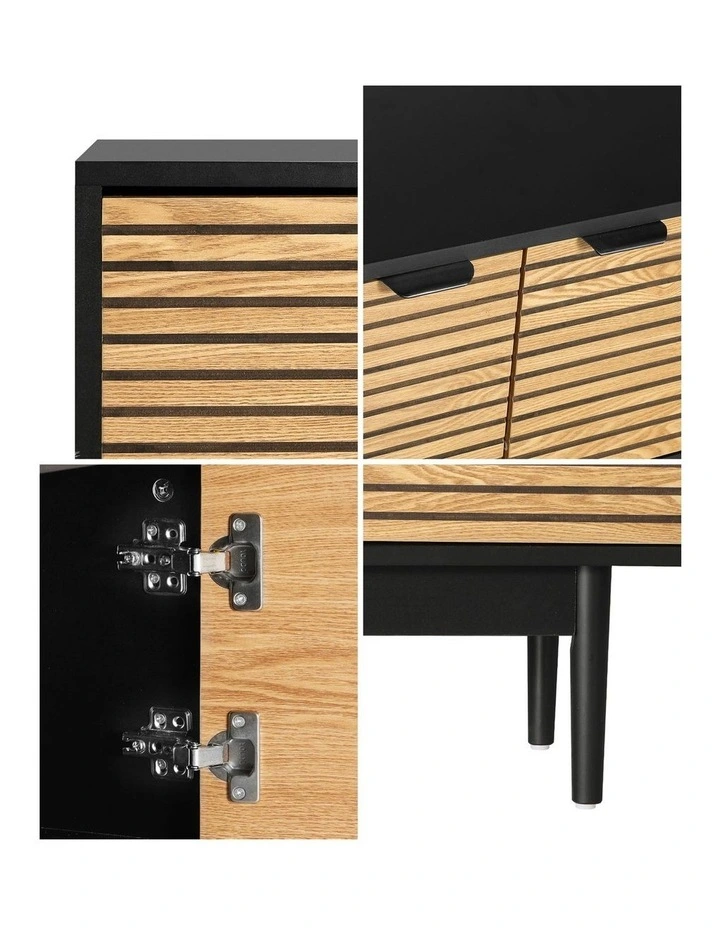 Oikiture Entertainment Unit TV Cabinet 160cm image 6