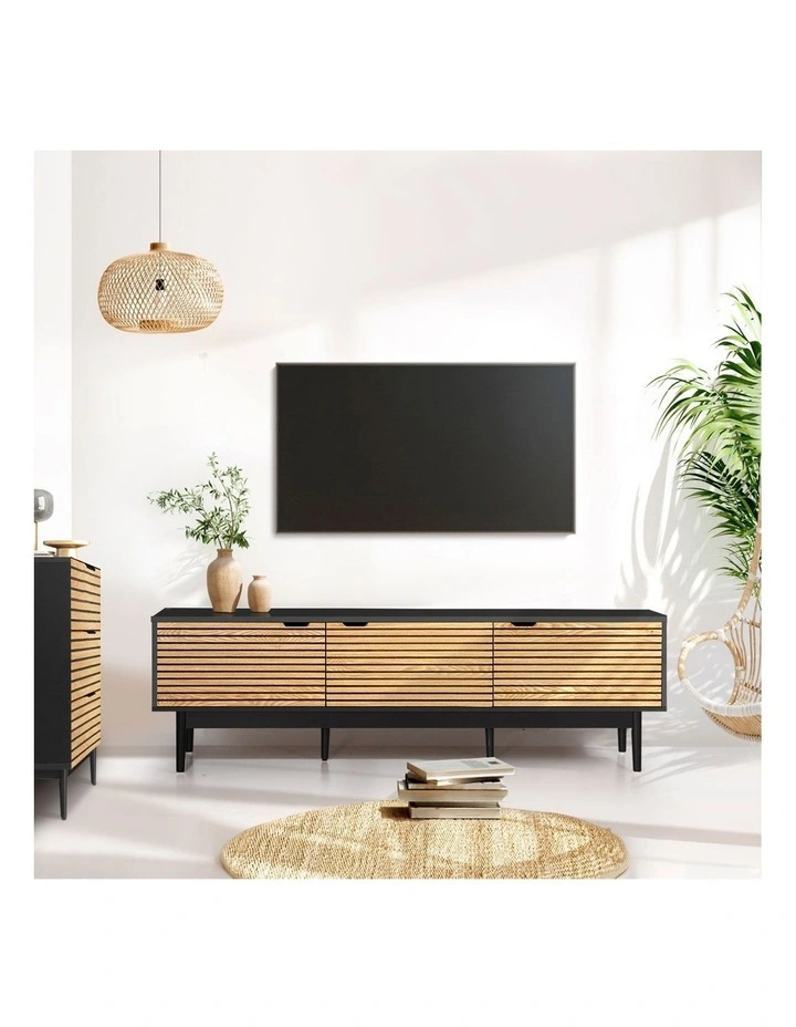 Oikiture Entertainment Unit TV Cabinet 160cm image 7