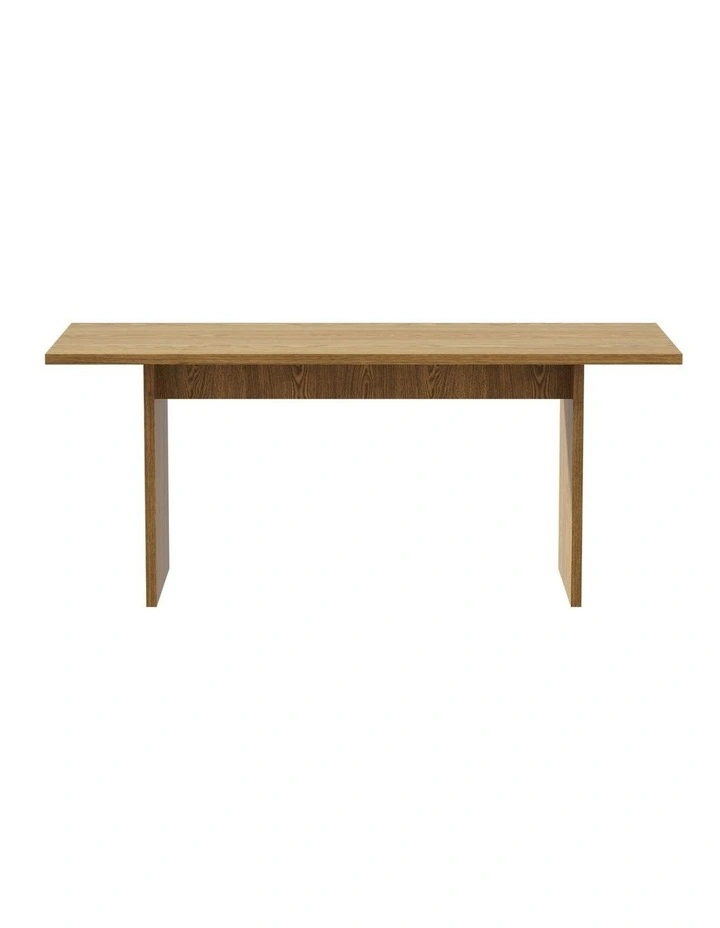 Oikiture 180cm Dining Table Rectangular Kitchen Dining Table Timber Natural image 2