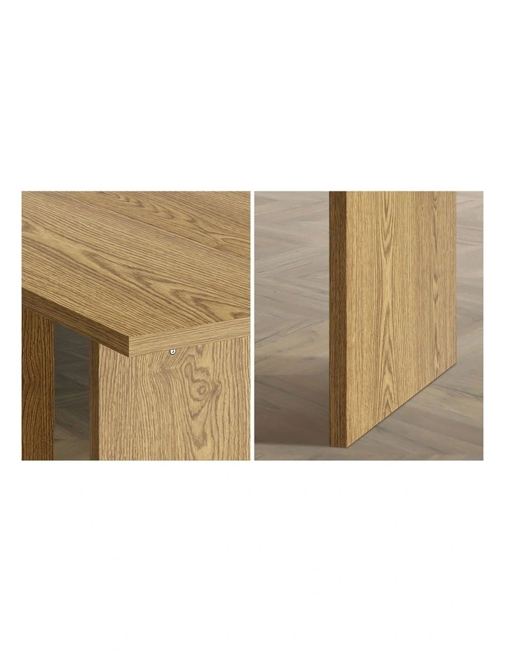 Oikiture 180cm Dining Table Rectangular Kitchen Dining Table Timber Natural image 6
