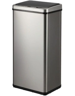 Oikiture 50L Motion Sensor Bin Touchless Trash Can Stainless Steel Silver