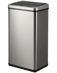 Oikiture 40L Motion Sensor Rubbish Bin Automatic Trash Can Silver