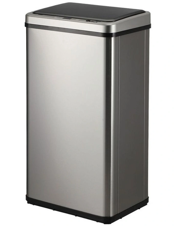 Oikiture 40L Motion Sensor Rubbish Bin Automatic Trash Can Silver image 1